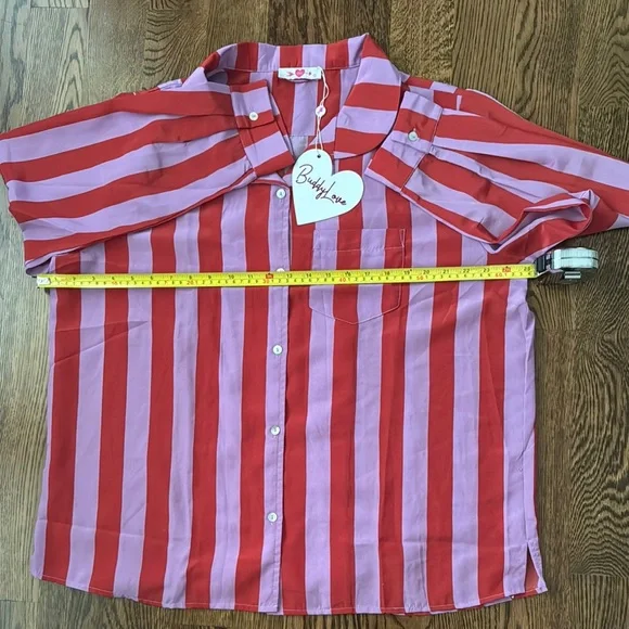 Buddy Love purple and red striped  Pajama Set large - Picture 10 of 13